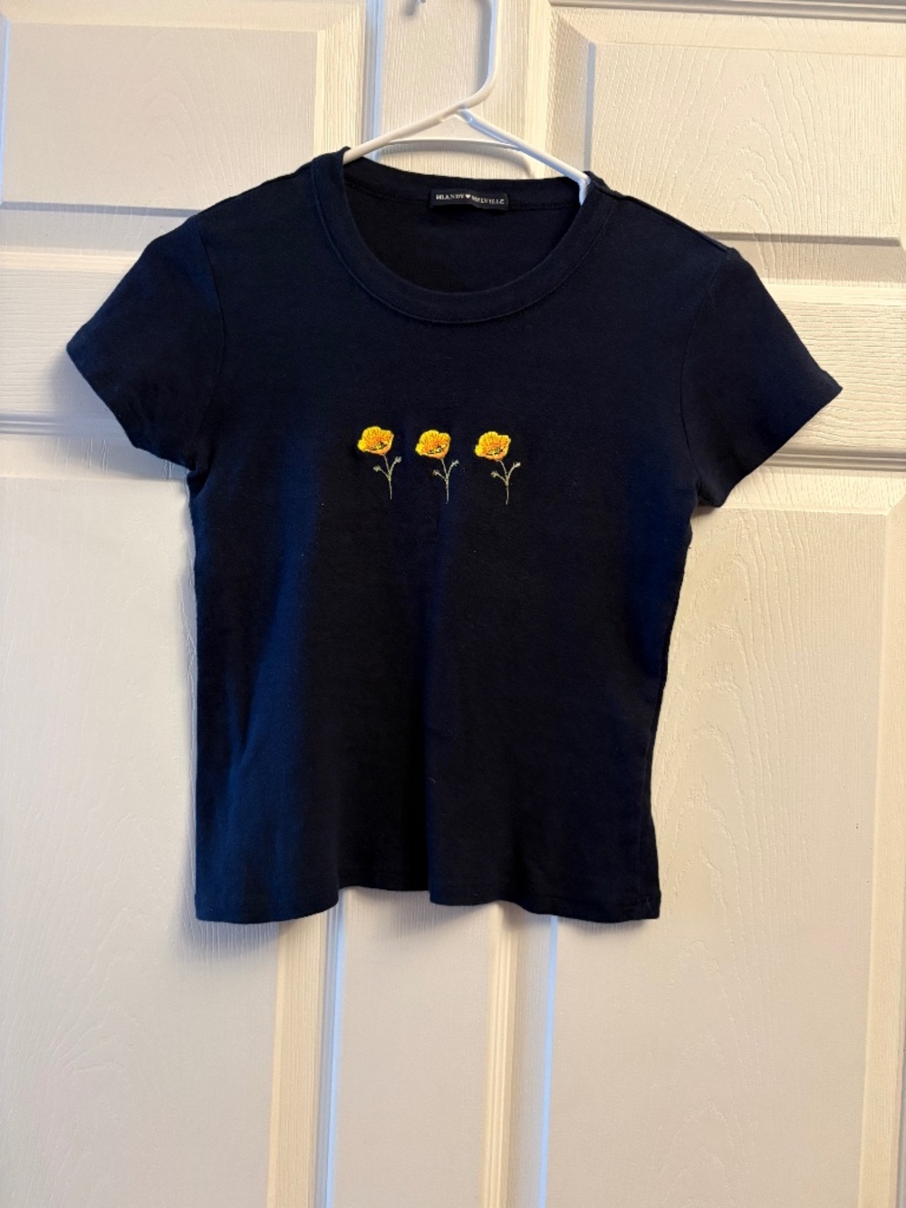 Brandy Melville Flower Baby Tee